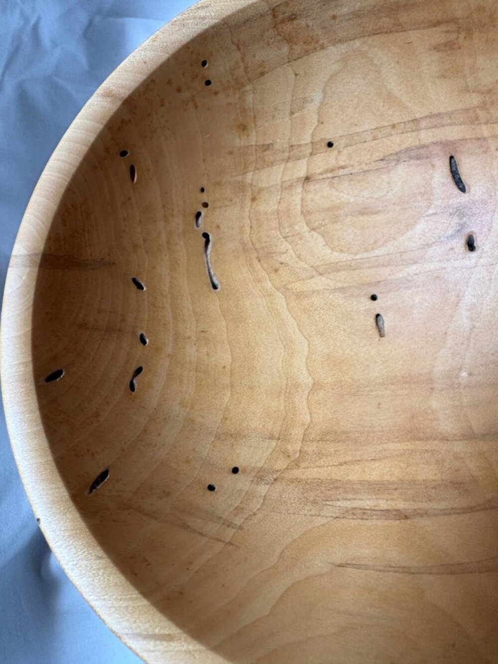 Warren Carpenter Ambrosia Box Elder Bowl • Hand‑Turned • Signed Wood Art - Picture 7 of 8